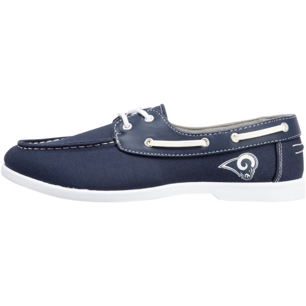 Los Angeles RAMS Men's Sizes Low Top Boat Shoe Navy Side Logo - Picture 6 of 10